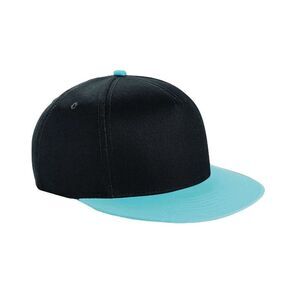 Beechfield Childrens/Kids  Cap / Black/Surf Blue
